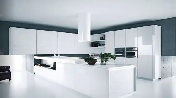 مدل کابینت سفید و رنگ های روشن + دکوراسیون ساده و شیک