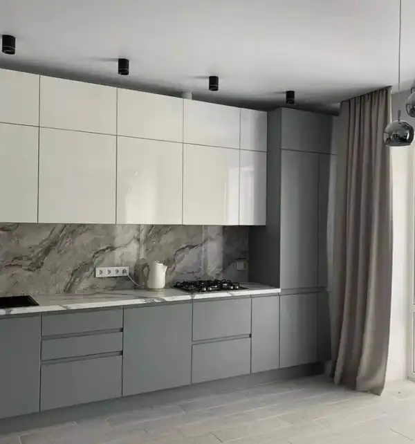 مدل کابینت ساده برای بزرگ نشان دادن فضای آشپزخانه به سبک مدرن و کلاسیک