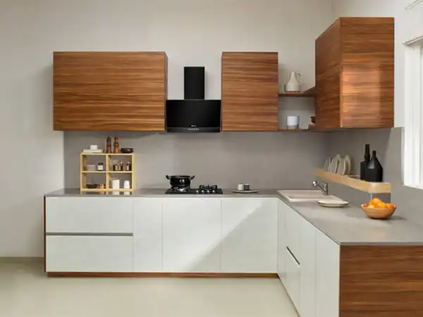 مدل کابینت ساده برای بزرگ نشان دادن فضای آشپزخانه به سبک مدرن و کلاسیک