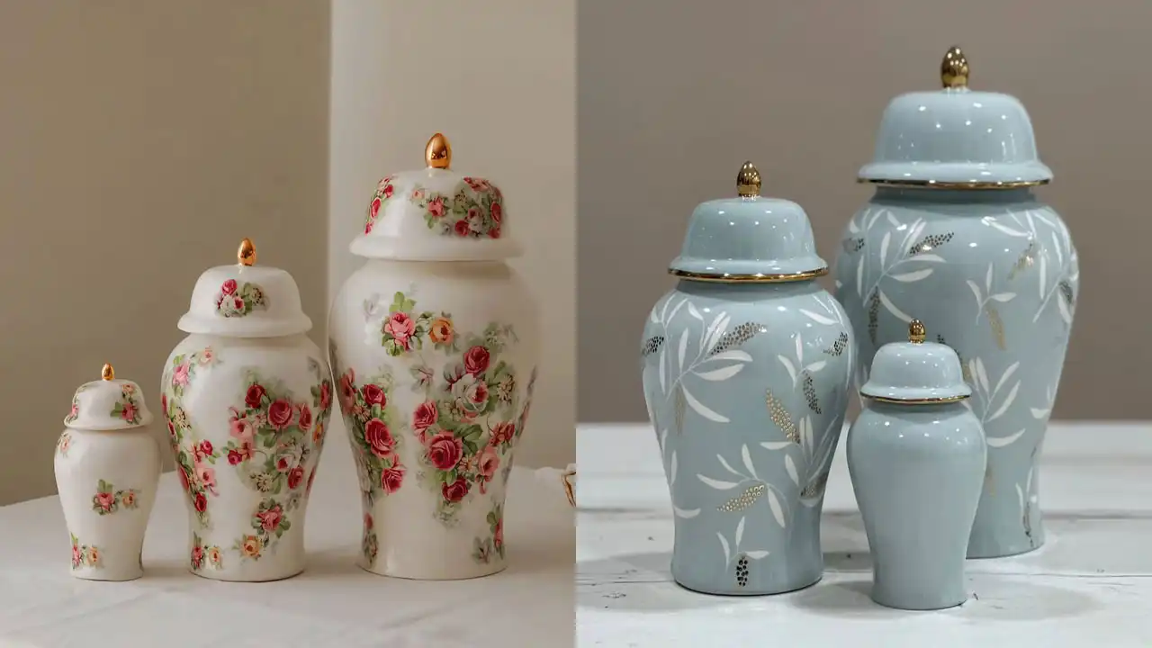 ست جینجرجار جدید +‌ مدل های زیبا از بانکه و جینجرجار برای دکوراسیون منزل