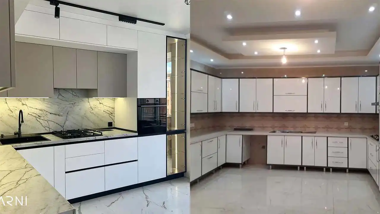 مدل کابینت ام دی اف سفید + زیباترین مدل های کابینت ام دی اف سفید ترند امسال