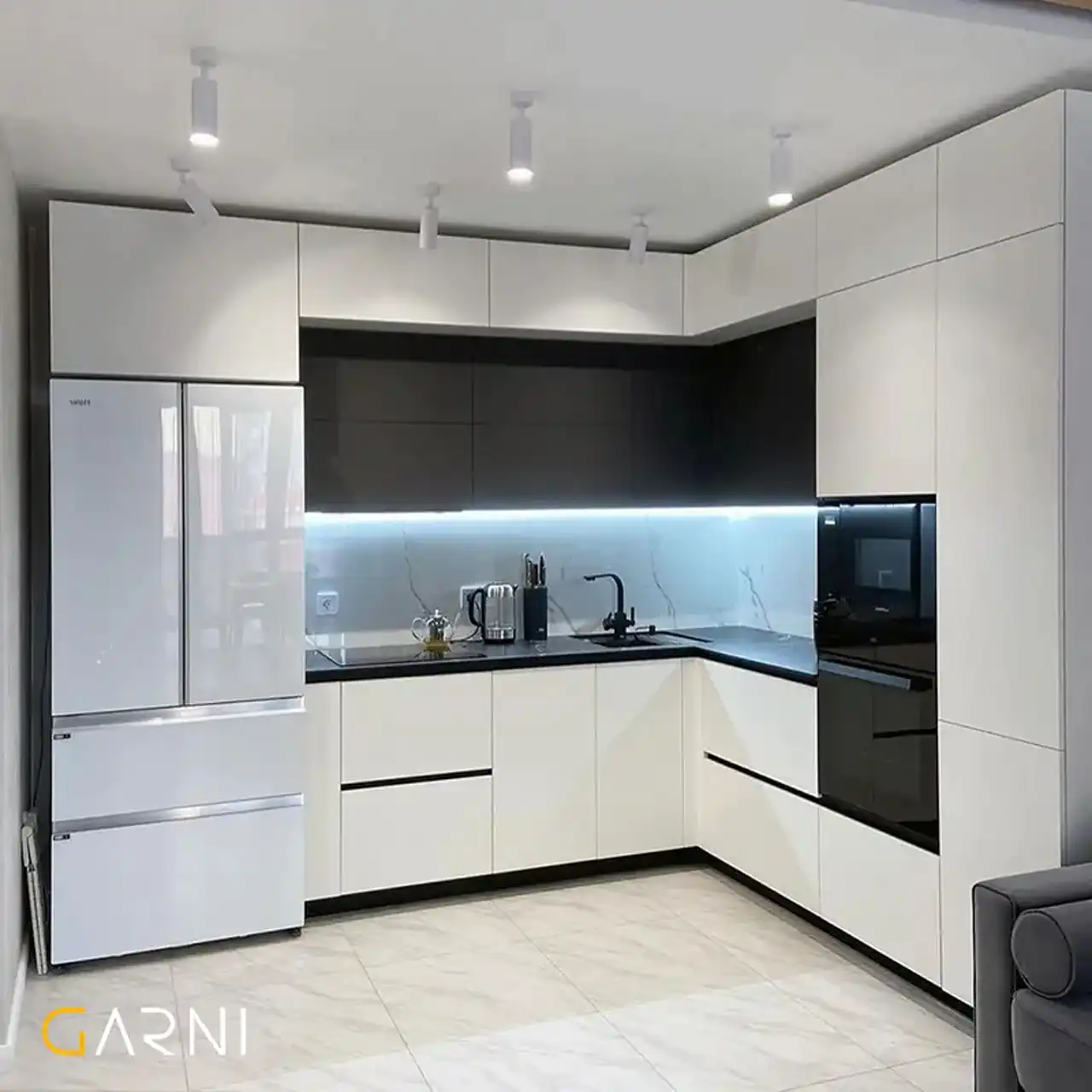 مدل کابینت ام دی اف سفید + زیباترین مدل های کابینت ام دی اف سفید ترند امسال