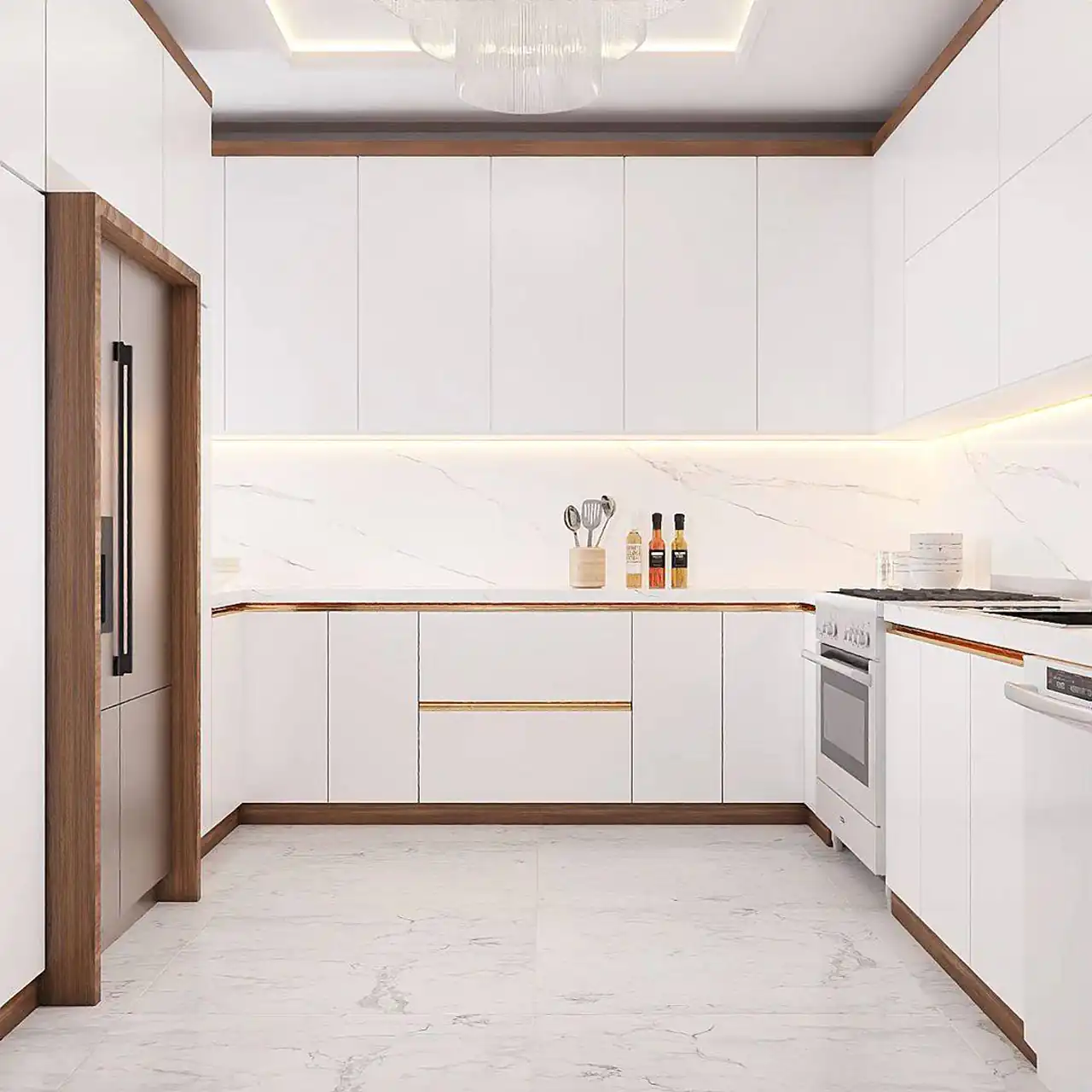 مدل کابینت ام دی اف سفید + زیباترین مدل های کابینت ام دی اف سفید ترند امسال
