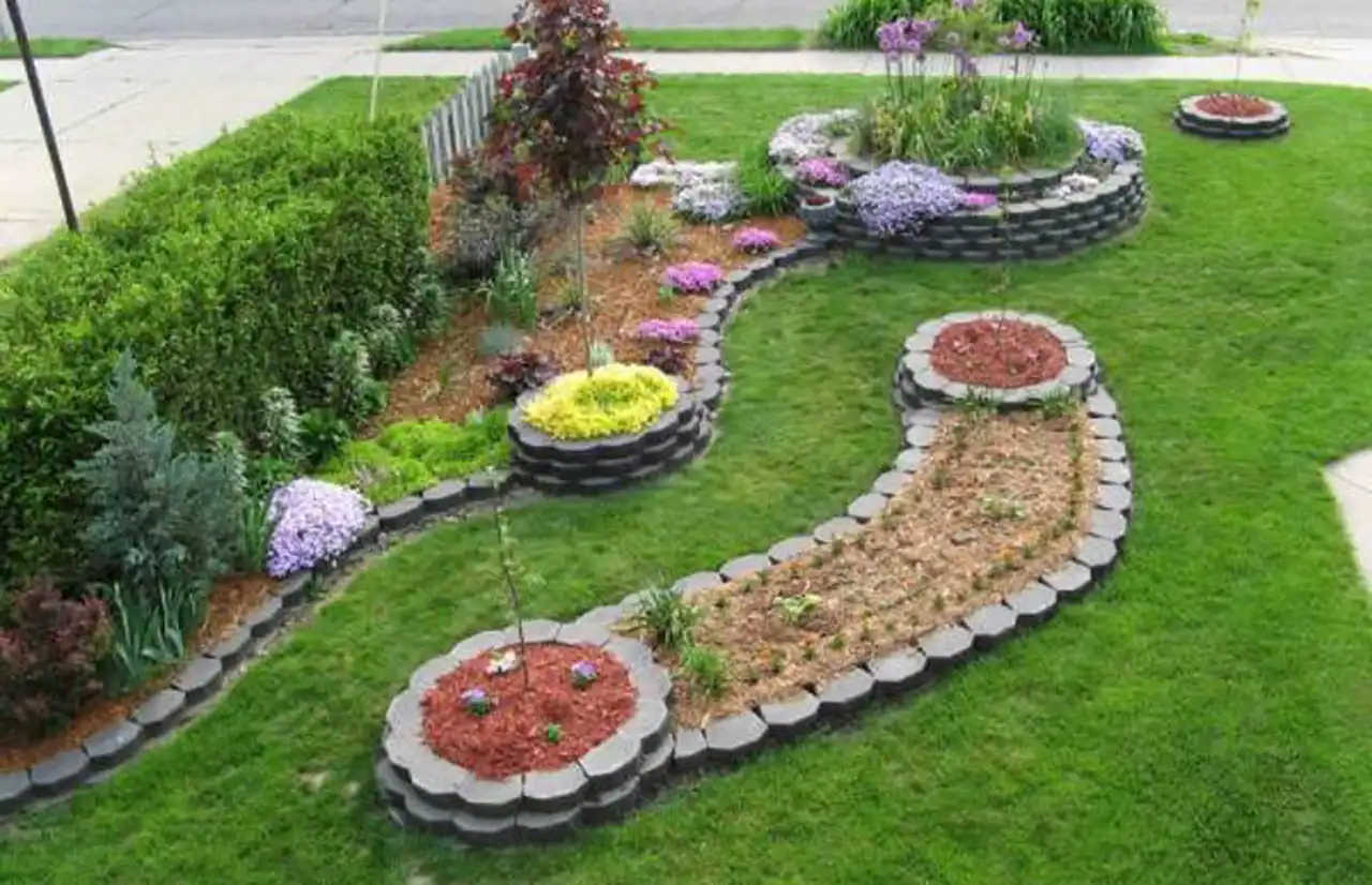 دیزاین حیاط با گل + جدیدترین طراحی باغچه و حیاط با گلهای زینتی بسیار زیبا
