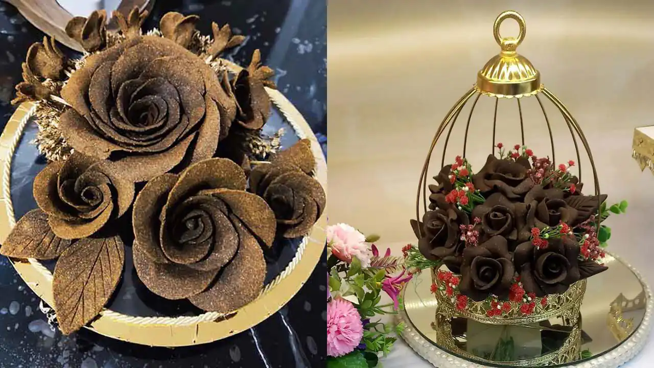 مدل حنا تزیین شده + ایده های جالب برای تزیین حنا در ظرف برای مراسم