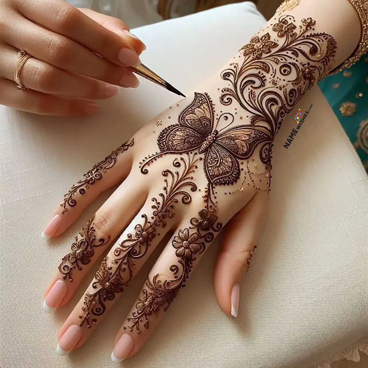 مدل حنا پینترستی + زیباترین مدل های حنا دست که کلی هنر و اصالت پشتشه