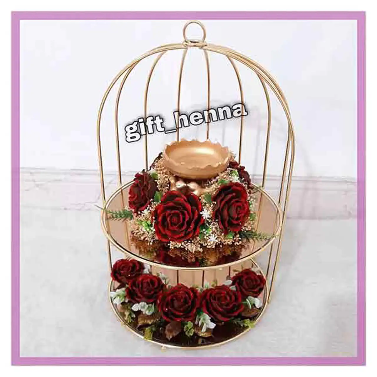 مدل حنا تزیین شده + ایده های جالب برای تزیین حنا در ظرف برای مراسم