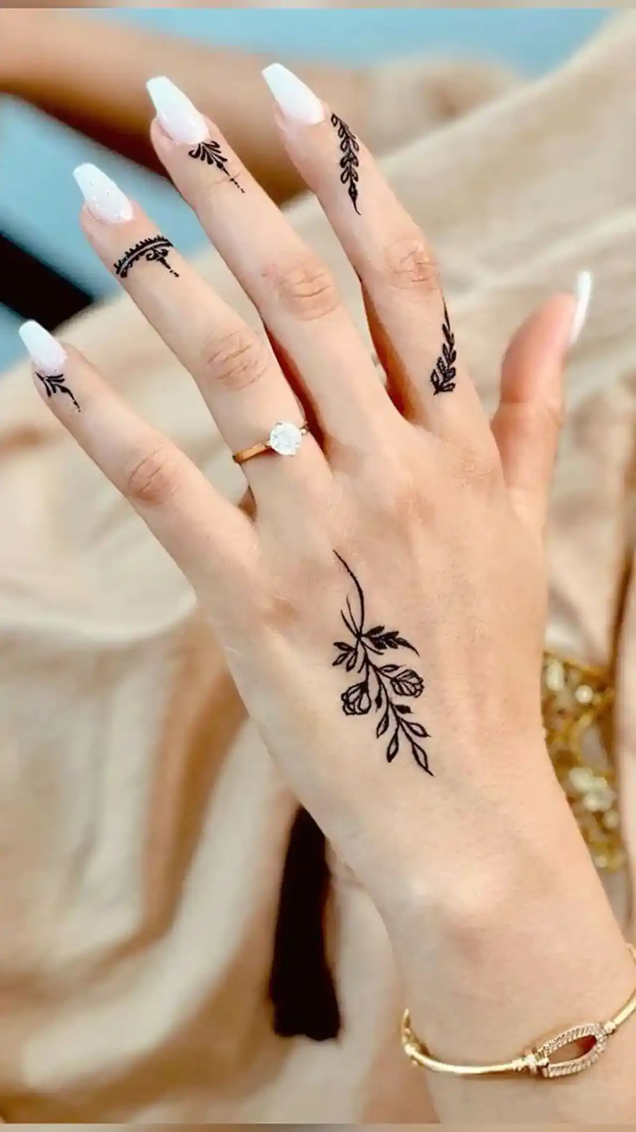 مدل حنا پینترستی + زیباترین مدل های حنا دست که کلی هنر و اصالت پشتشه