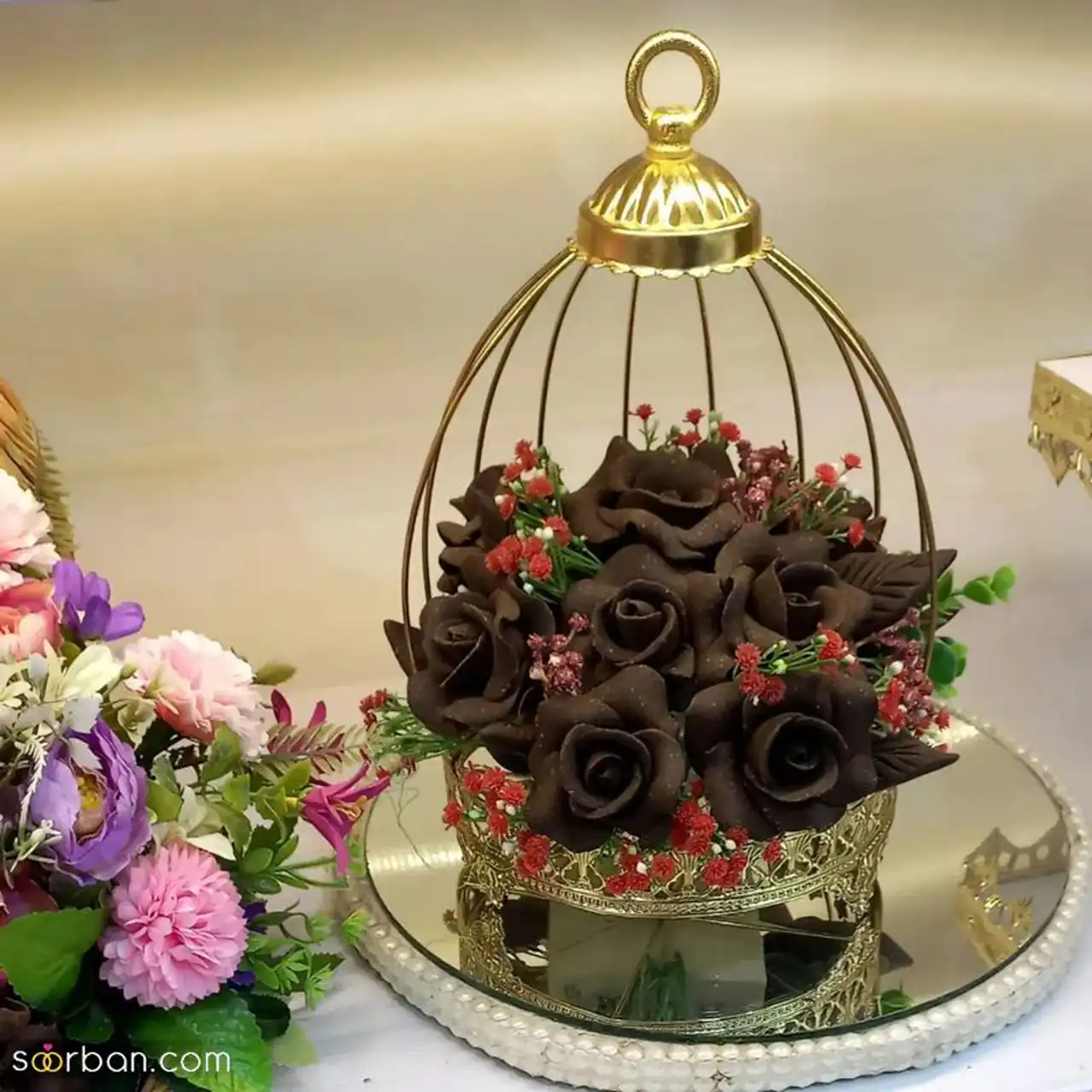 مدل حنا تزیین شده + ایده های جالب برای تزیین حنا در ظرف برای مراسم