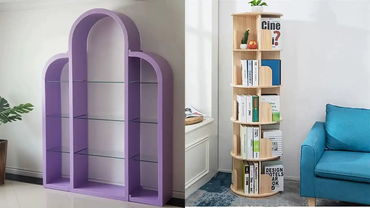 مدل کتابخانه جمع و جور + بهترین نمونه های کتابخانه برای فضای کوچک