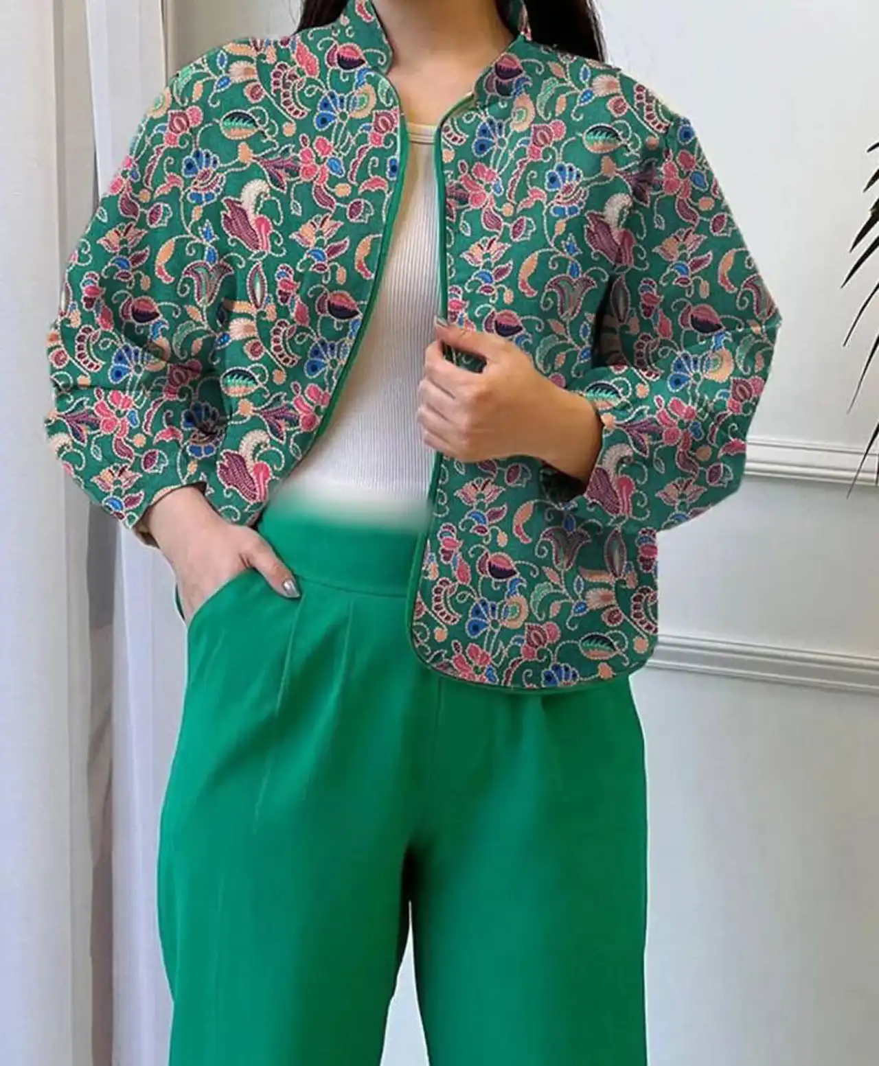 کت سوزن دوزی مجلسی + باکلاس ترین مدل های کت سوزن دوزی مجلسی زنانه با سارافون و دامن