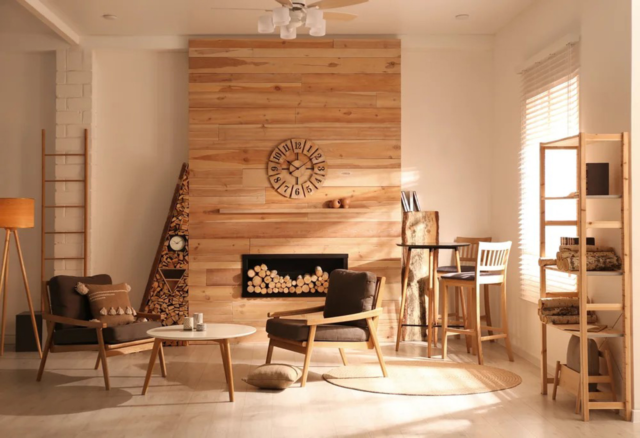 مدل دکوراسیون چوبی روی دیوار