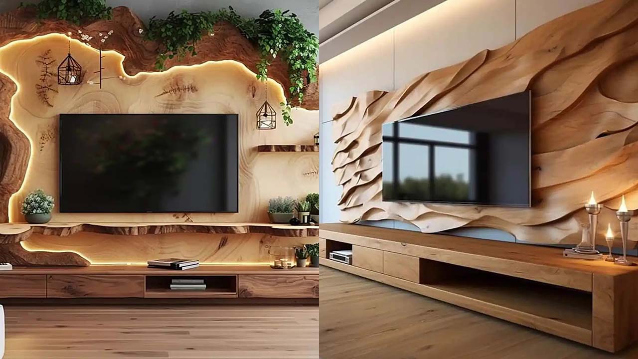 مدل دکوراسیون چوبی روی دیوار