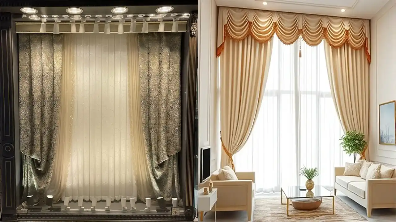 پرده پذیرایی زیبا و لوکس + مدل های شیک و بسیار خاص پرده پذیرایی با پارچه های ترک