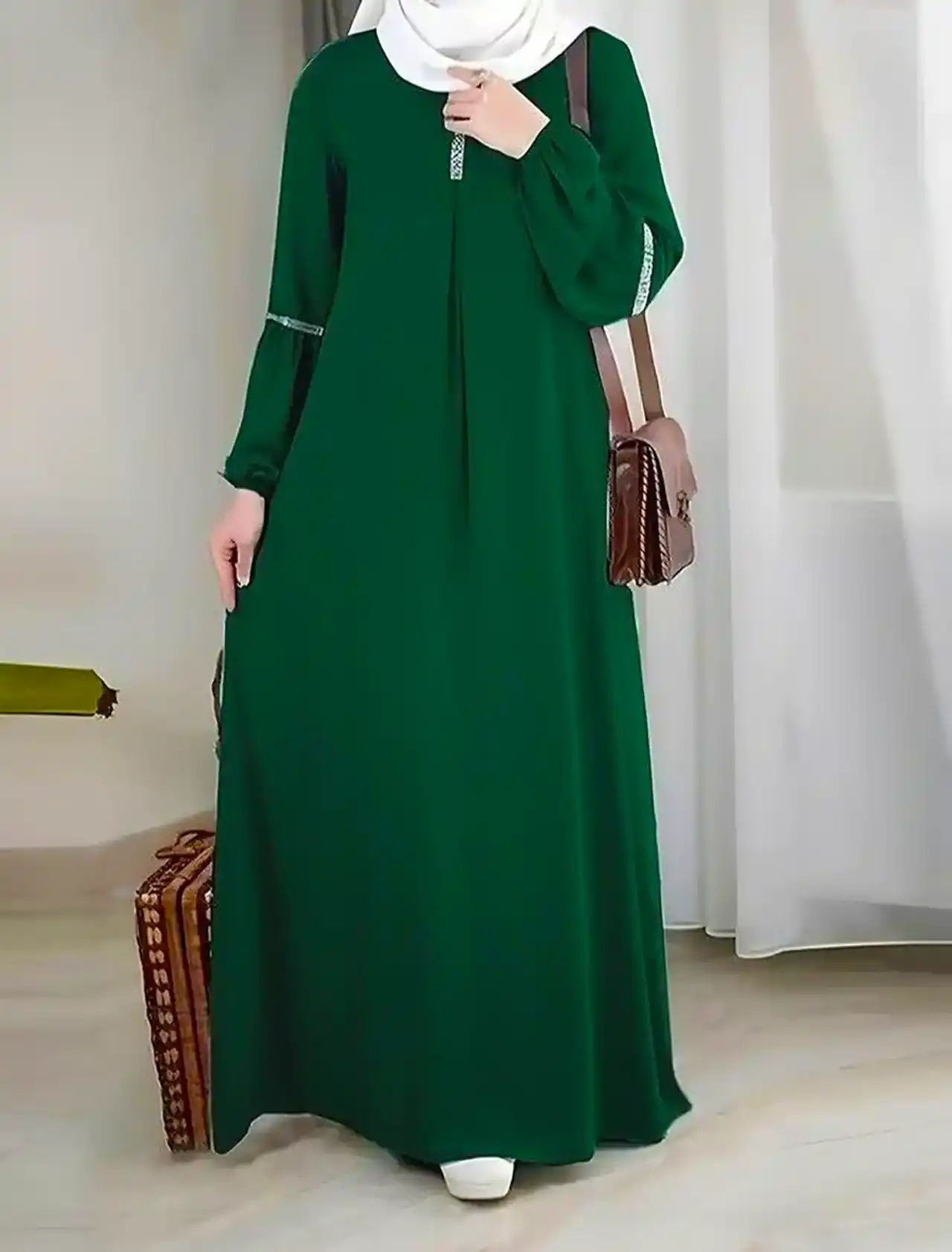 پیراهن باحجاب سبز + شیک ترین و باکلاس ترین مدل های پیراهن زنانه باحجاب به رنگ سبز