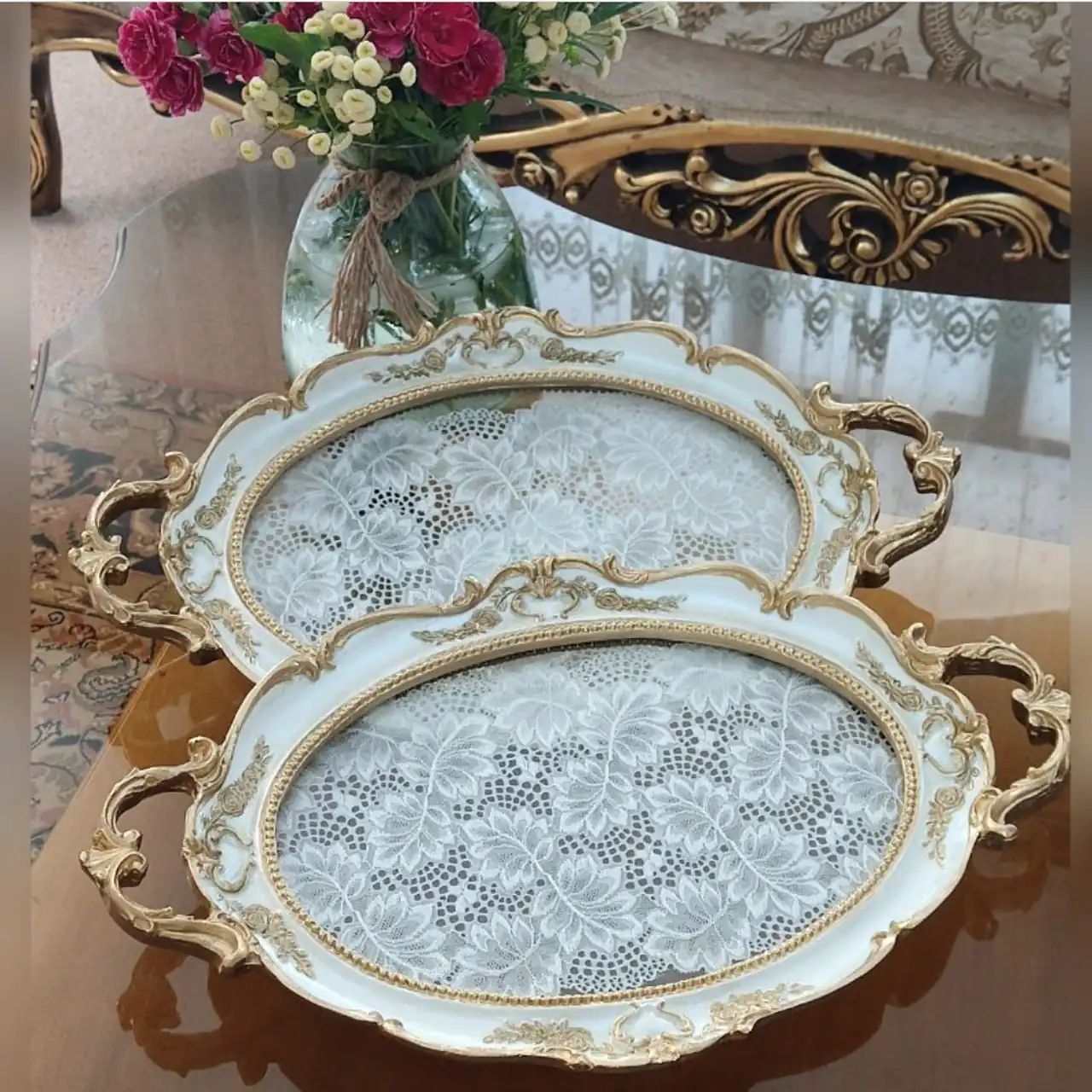 مدل سینی پذیرایی + زیباترین مدل های سینی مخصوص پذیرایی خانه اعیانی ها