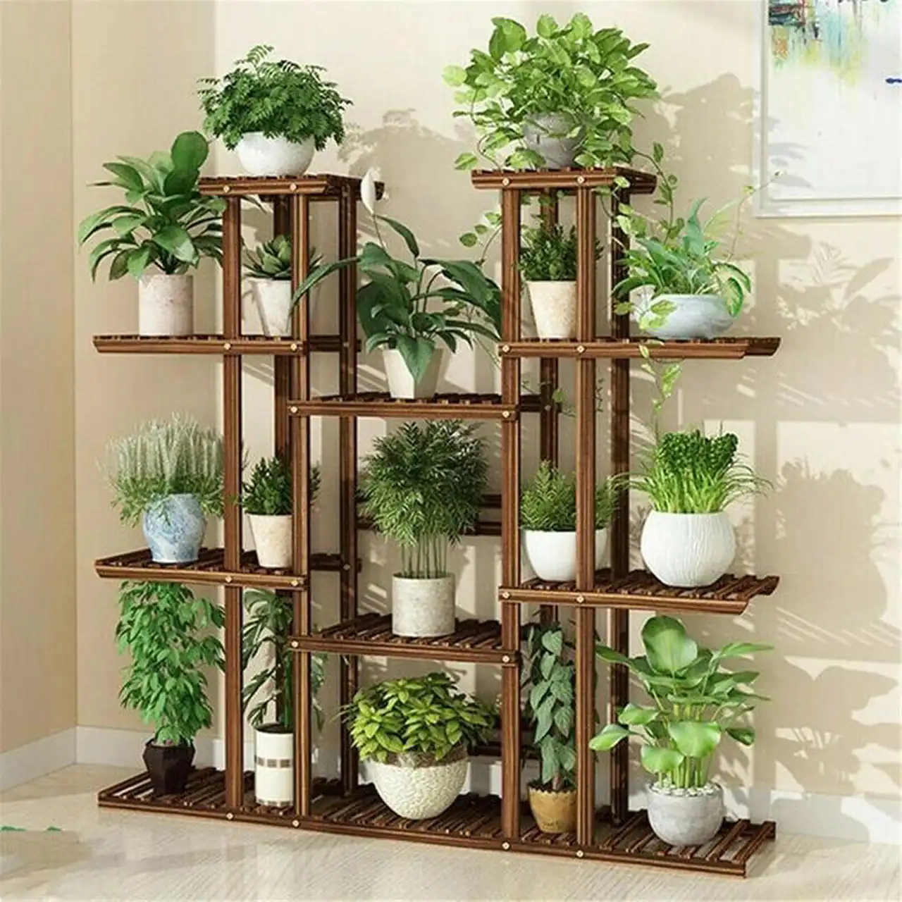 استند گلدان چوبی + این استندها عجیب خانه شما را زیبا می کنند