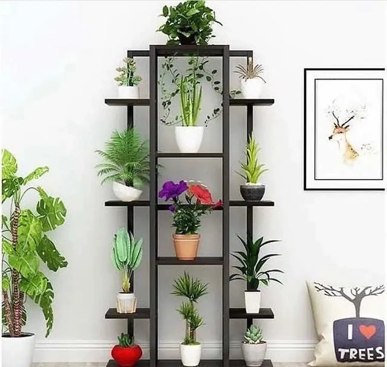 استند گلدان چوبی + این استندها عجیب خانه شما را زیبا می کنند