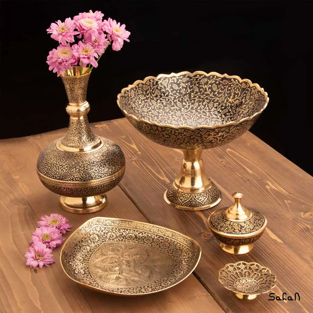 ظروف برنجی پذیرایی + جدیدترین مدل های ظروف برنجی پذیرایی برای مهمانی ها