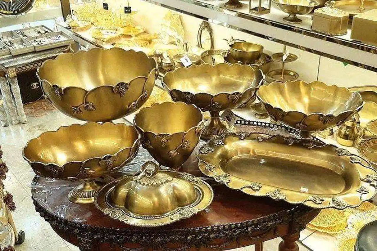 ظروف برنجی پذیرایی + جدیدترین مدل های ظروف برنجی پذیرایی برای مهمانی ها