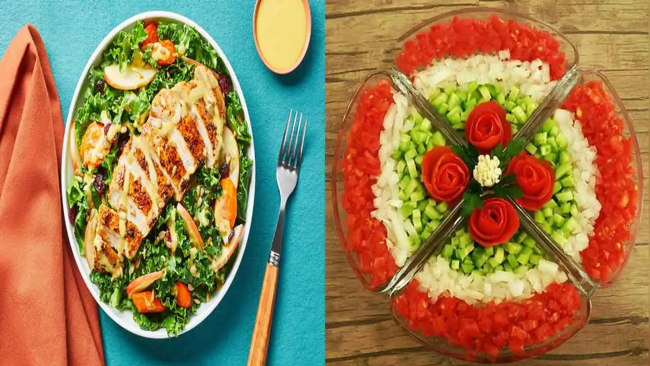 مدل سالاد مجلسی + ایده های بسیار خلاقانه برای تزیین کردن سالاد کاهو و فصل