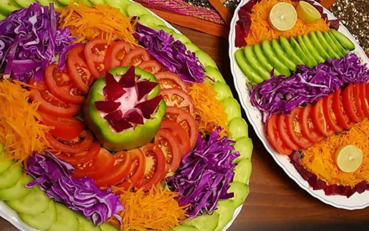 مدل سالاد مجلسی + ایده های بسیار خلاقانه برای تزیین کردن سالاد کاهو و فصل