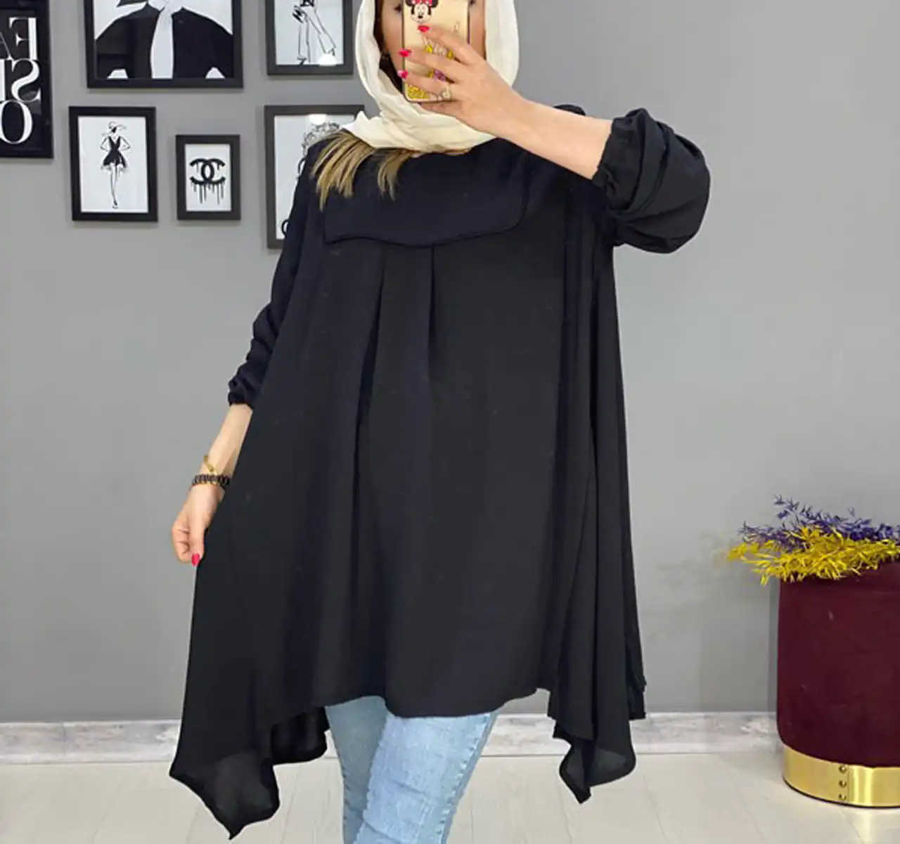 مدل مانتو ابروبادی دکمه دار + زیباترین مدل های مانتو ابروبادی دکمه دار شیک و لاکچری