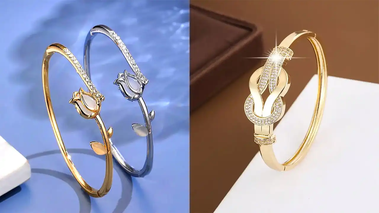 بنگل طلا شیک دخترانه + جدیدترین مدل های بنگل طلا دخترانه لاکچری و خیره کننده