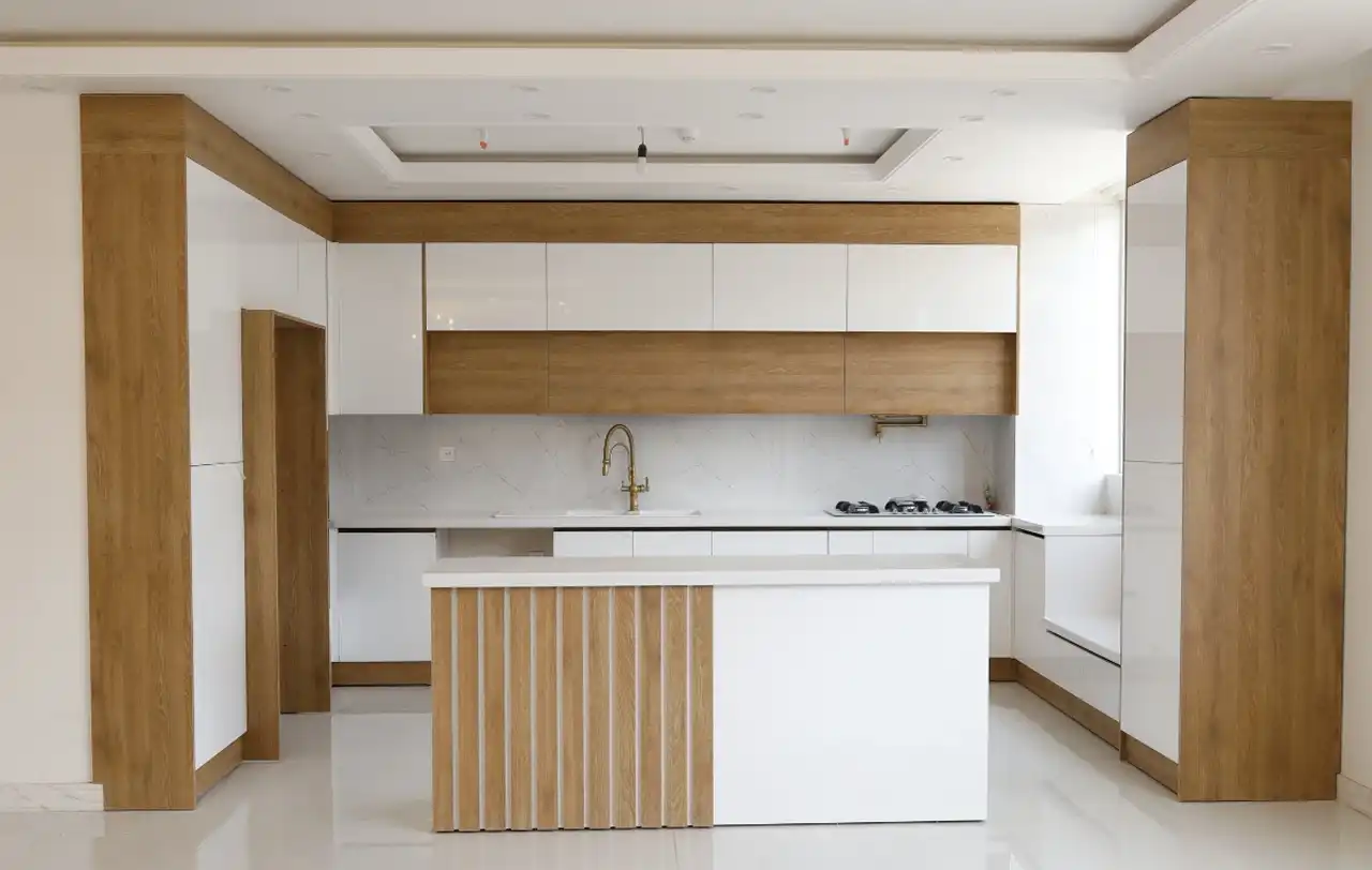 بهترین مدل کابینت ام دی اف سفید + مدل های جدید و شیک کابینت مدرن آشپزخانه با رنگ سفید