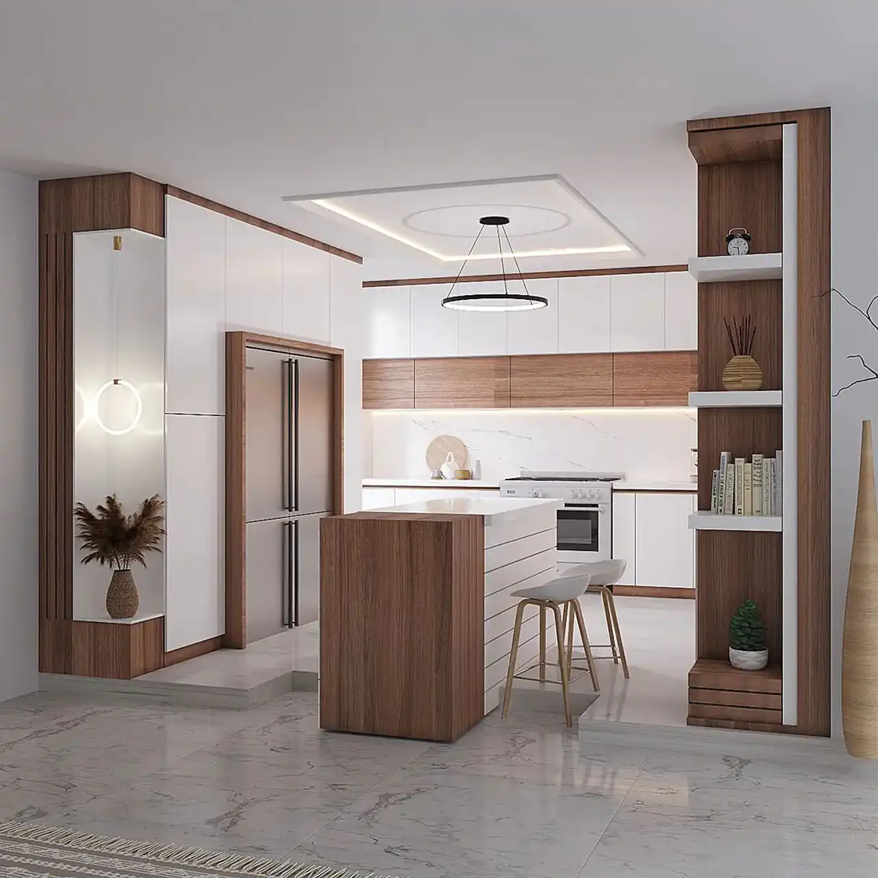 جدیدترین مدل کابینت آشپزخانه ام دی اف + زیباترین مدل های کابینت آشپزخانه لاکچری
