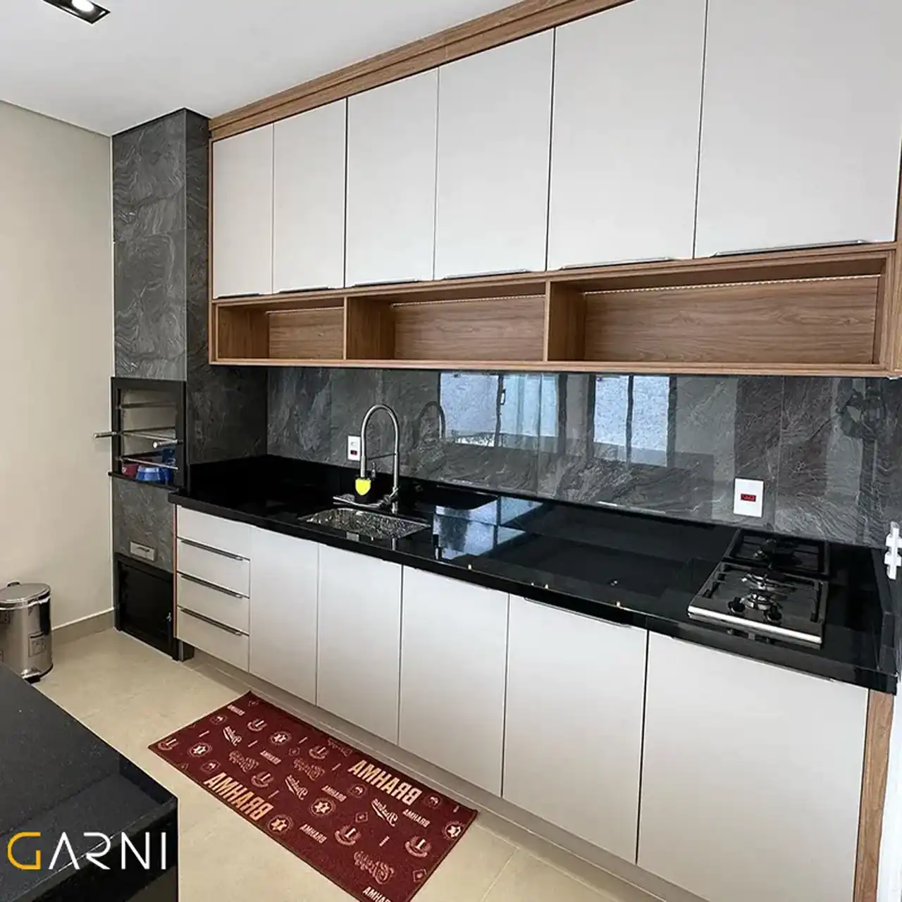 مدل کابینت ام دی اف جدید برای آشپزخانه کوچک بسیار شیک و لاکچری