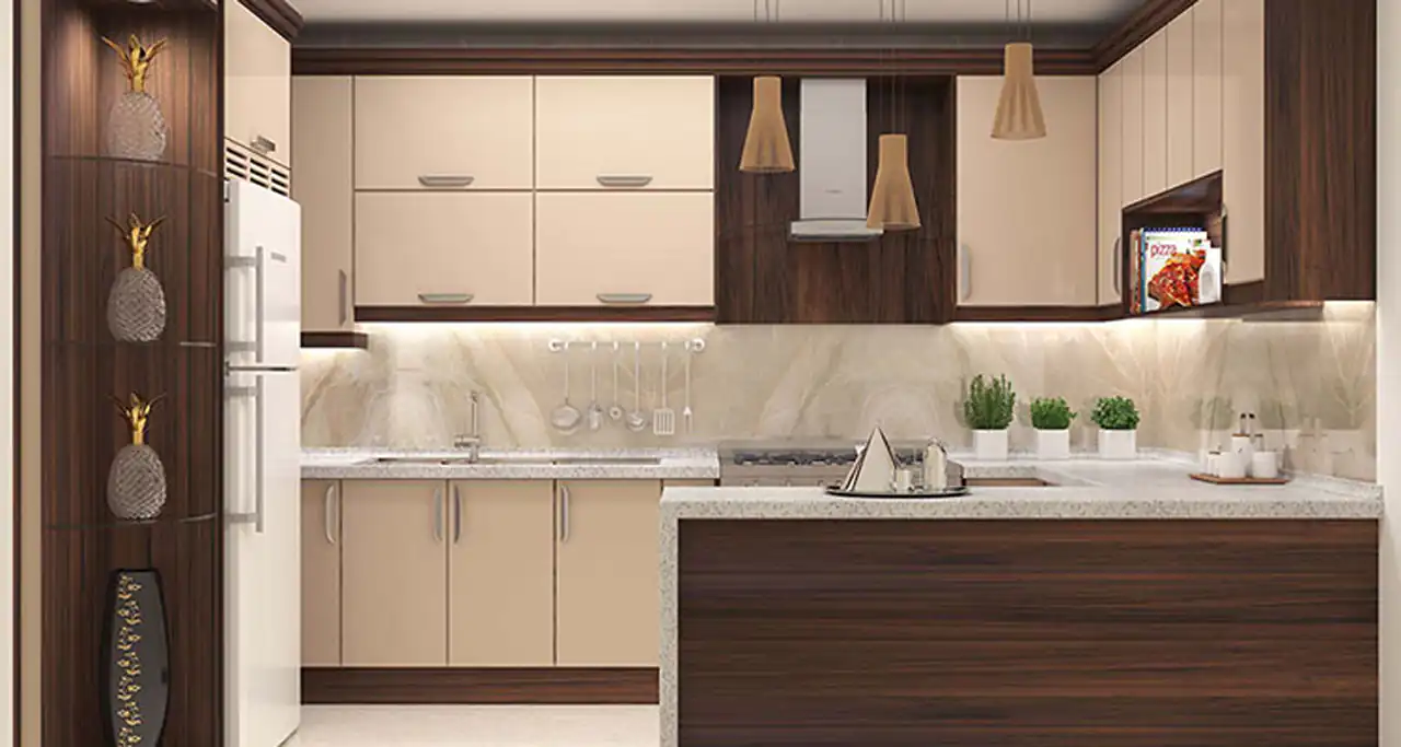 مدل کابینت ام دی اف جدید برای آشپزخانه کوچک بسیار شیک و لاکچری