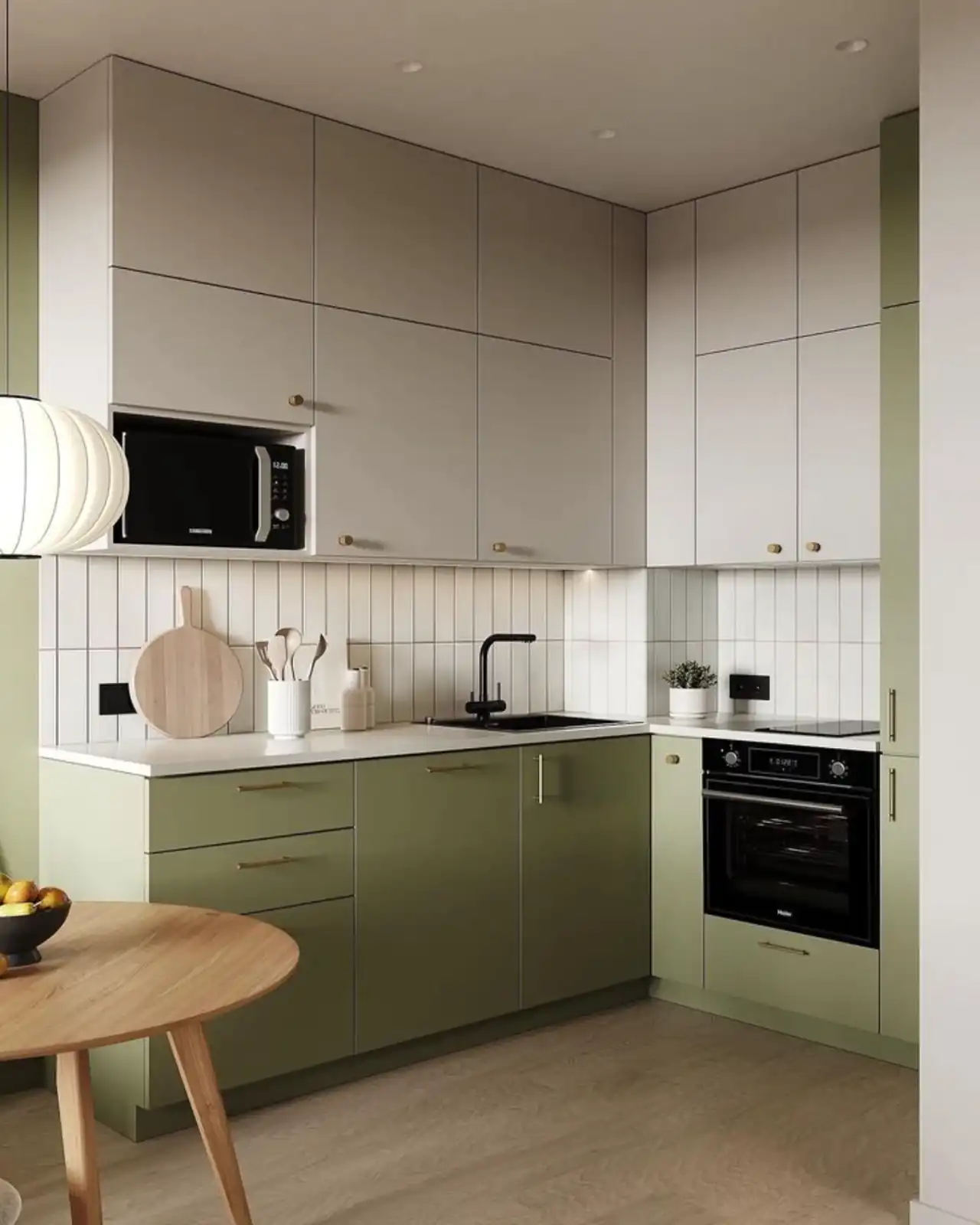 مدل کابینت ام دی اف جدید برای آشپزخانه کوچک بسیار شیک و لاکچری