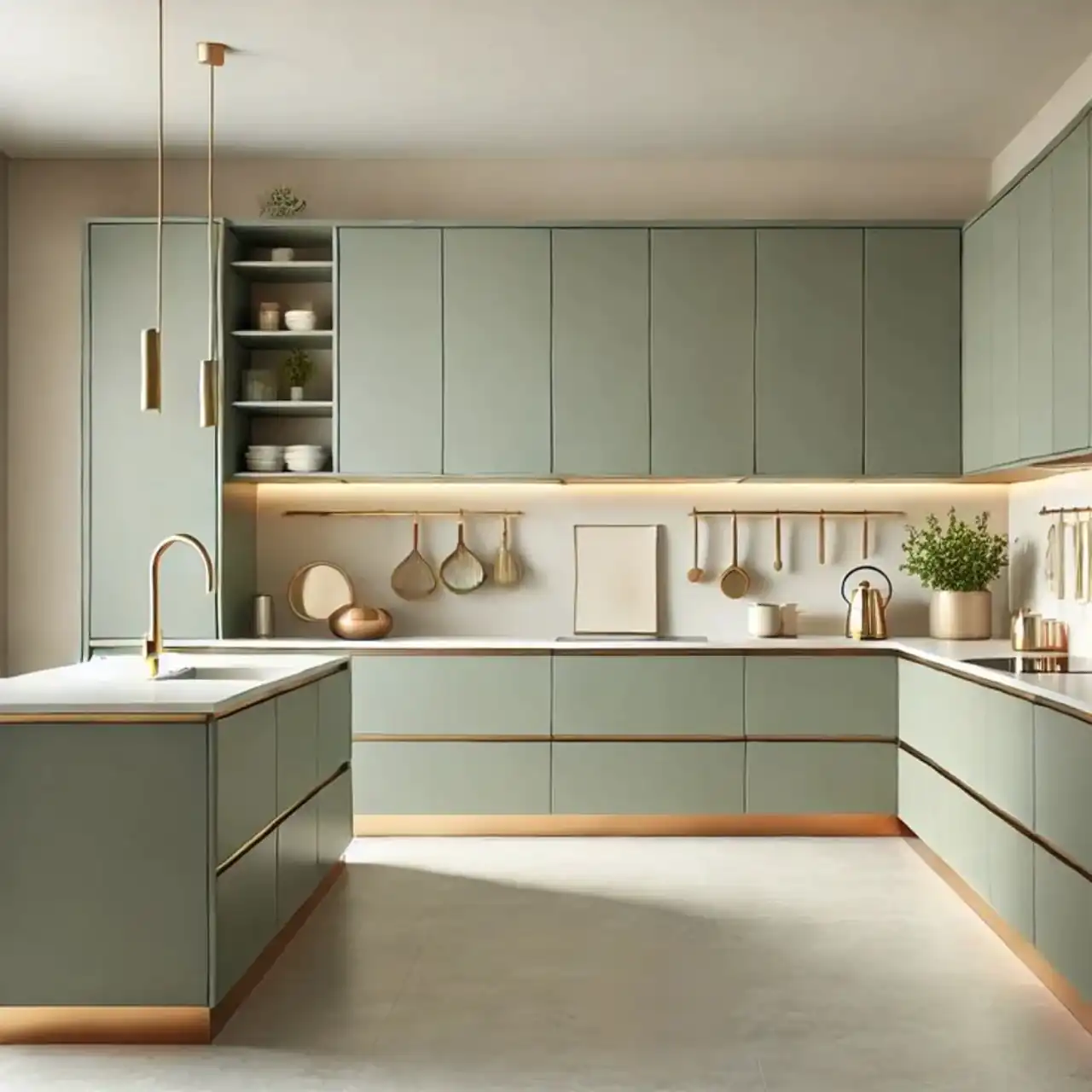 مدل کابینت ام دی اف جدید برای آشپزخانه کوچک بسیار شیک و لاکچری