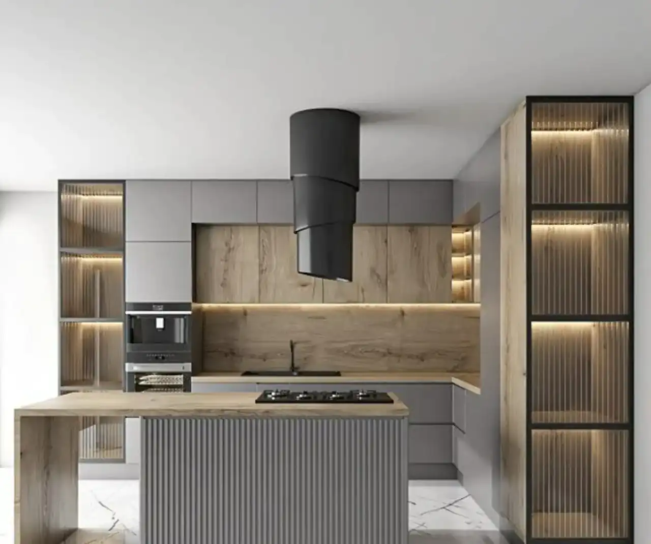 جدیدترین مدل کابینت آشپزخانه جزیره + زیباترین مدل های کابینت آشپزخانه جزیره امسال