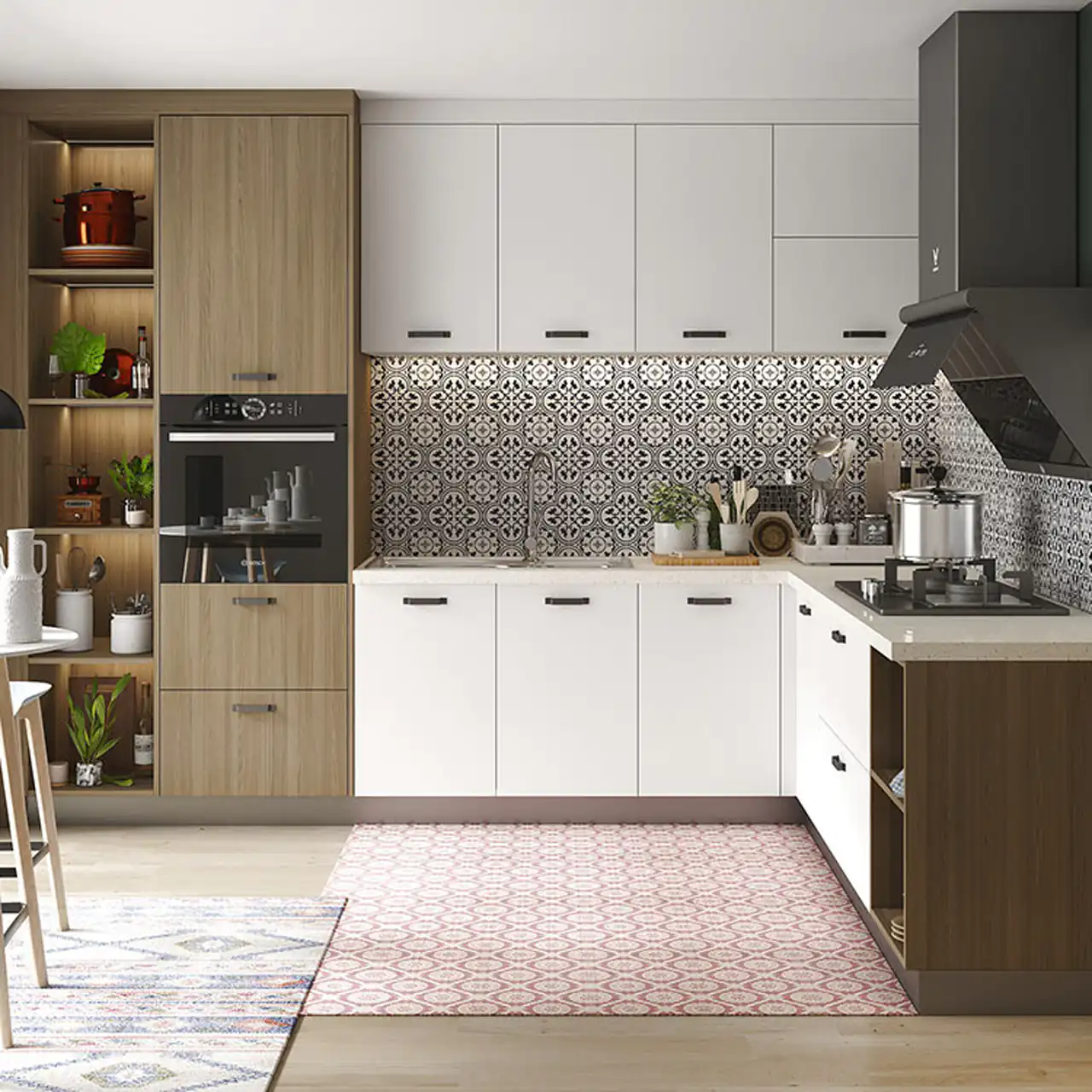 مدل کابینت برای آشپزخانه ال+ زیباترین دیزاین و طراحی کابینت برای آشپزخانه ال
