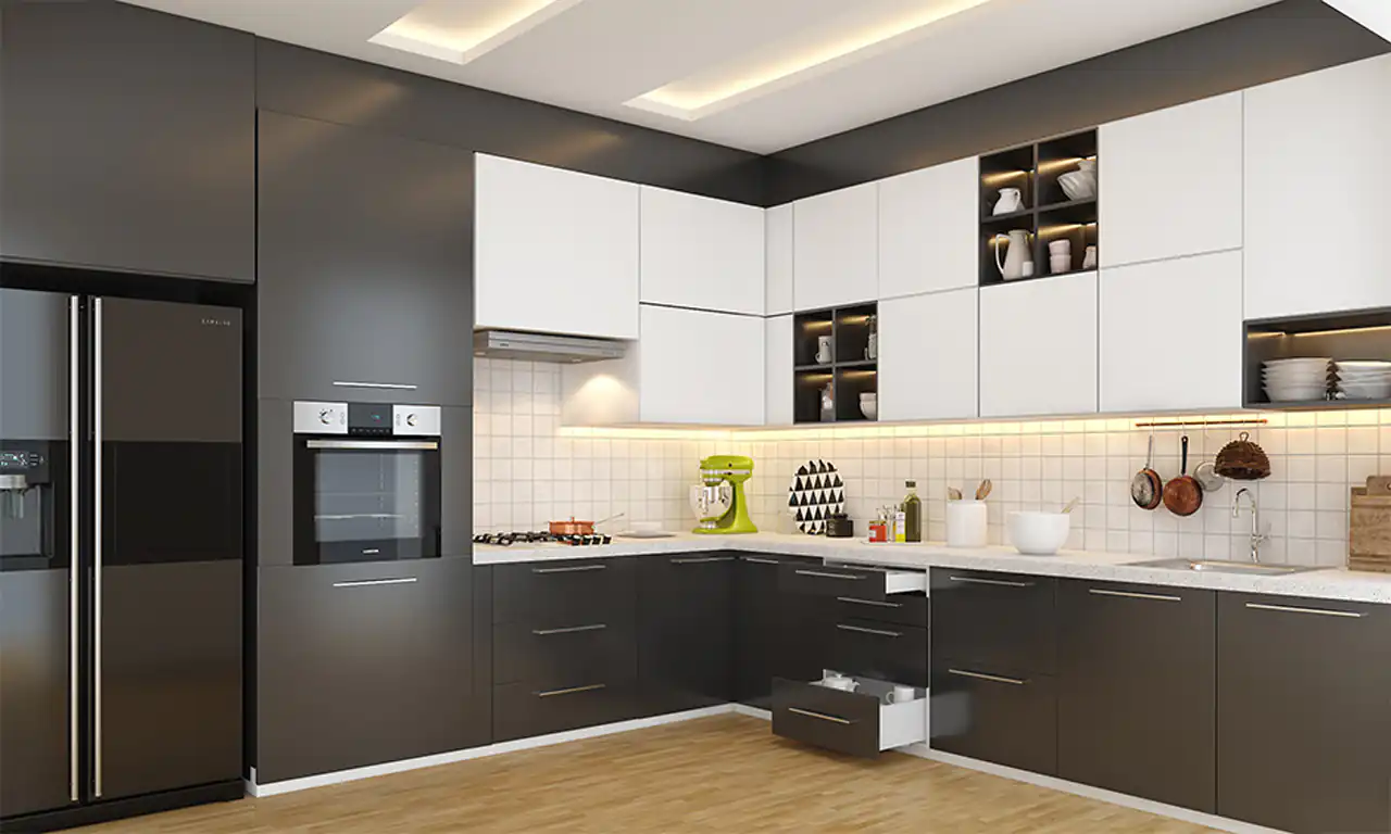 مدل کابینت برای آشپزخانه ال+ زیباترین دیزاین و طراحی کابینت برای آشپزخانه ال