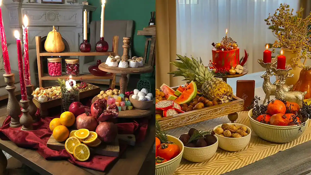 مدل چیدن میز شب یلدا  + زیباترین دیزاین برای چیدن میز شب یلدا امسال