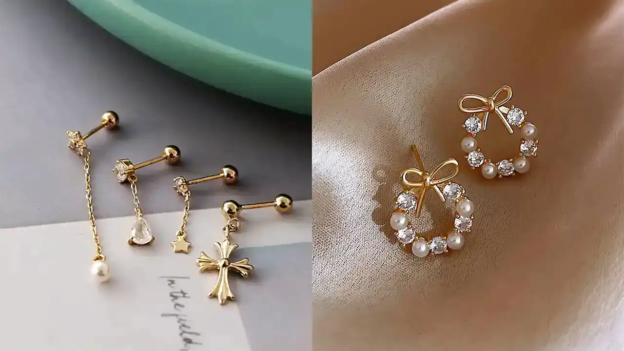 مدل گوشواره طلا دخترانه + زیباترین مدل های گوشواره طلا دخترانه ترند امسال