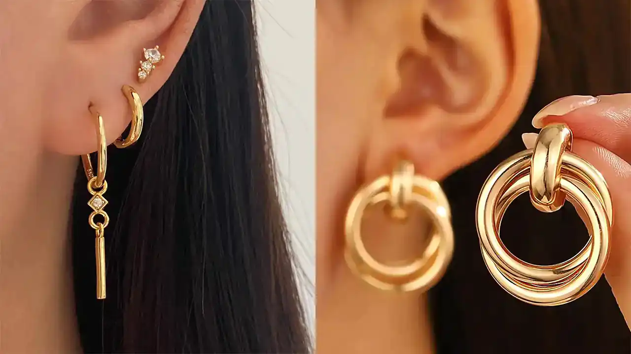 مدل گوشواره اسپرت طلا + زیباترین مدل های گوشواره اسپرت طلا امسال