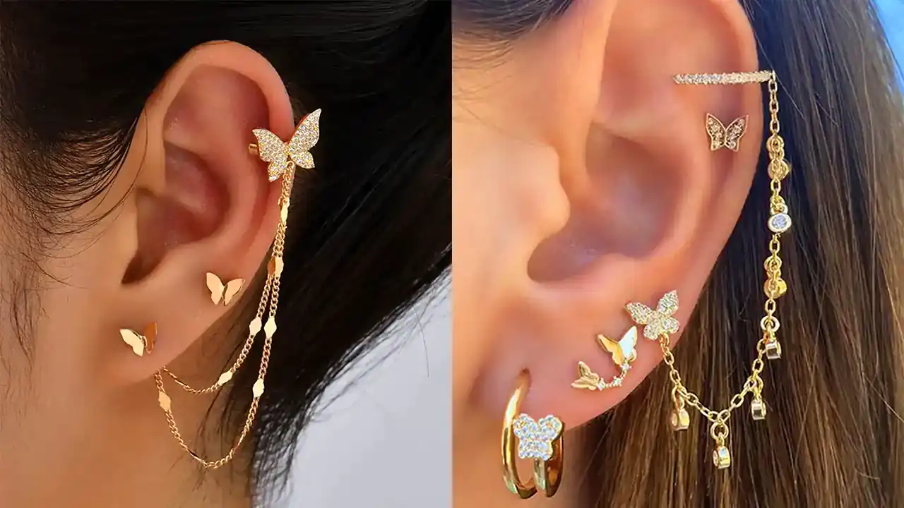 مدل گوشواره بخیه ای + زیباترین مدل های گوشواره بخیه ای ترند امسال بسیار شیک