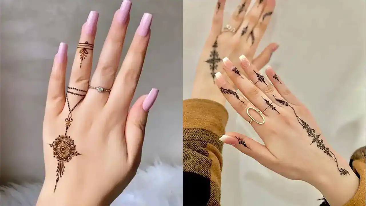 مدل حنا ساده و شیک + زیباترین مدل های حنا پشت و روی دست بسیار شیک