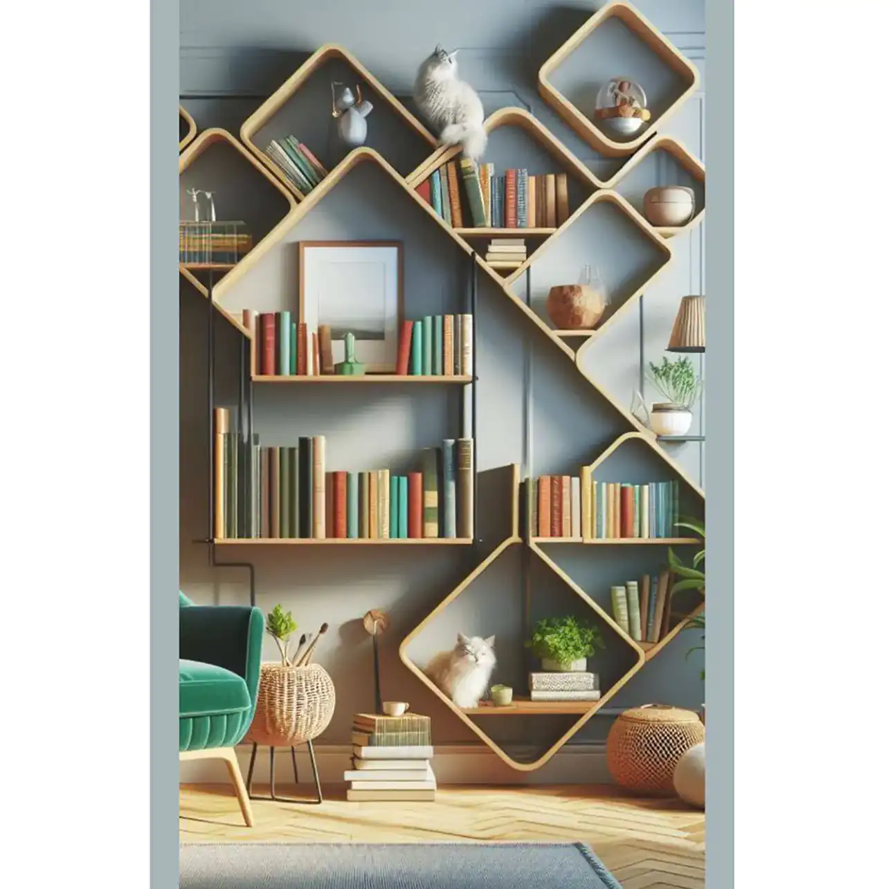 مدل کتابخانه چوبی + زیباترین مدل های کتابخانه چوبی ترند امسال بسیار فانتزی و لاکچری