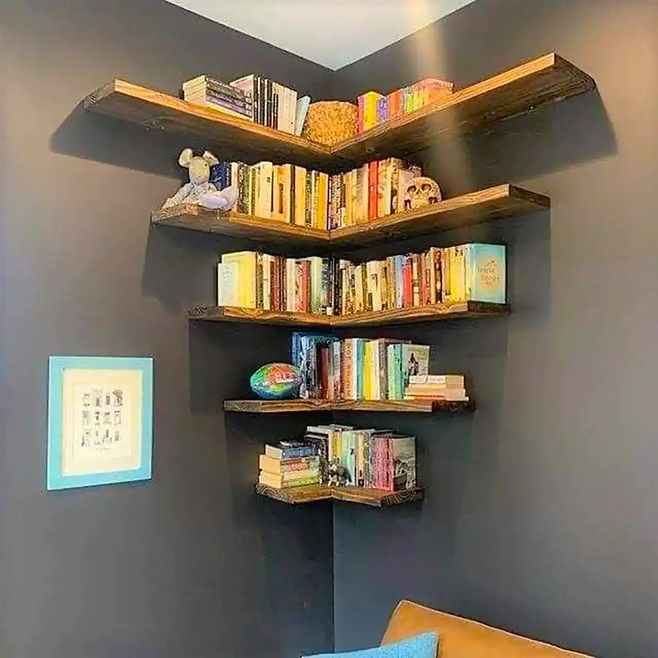 مدل کتابخانه دیواری ساده + زیباترین مدل های کتابخانه دیواری ساده و ترند امسال