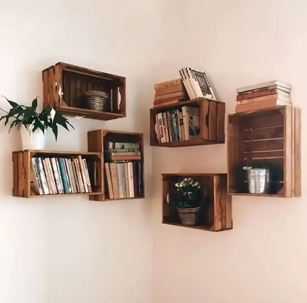 مدل کتابخانه دیواری ساده + زیباترین مدل های کتابخانه دیواری ساده و ترند امسال