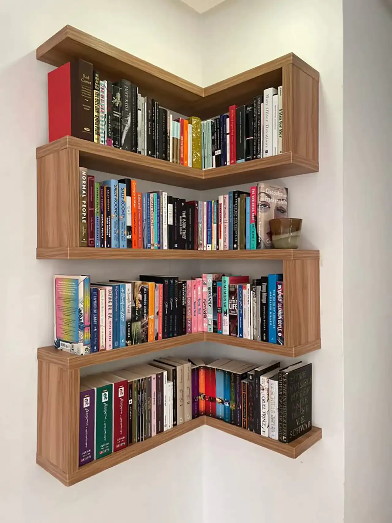 مدل کتابخانه دیواری ساده + زیباترین مدل های کتابخانه دیواری ساده و ترند امسال
