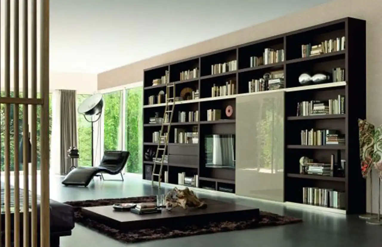 مدل کتابخانه برای پذیرایی + زیباترین مدل های کتابخانه ترند امسال برای پذیرایی