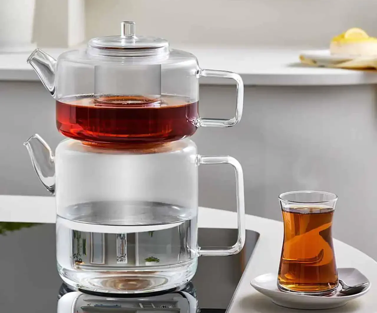 مدل کتری قوری شیشه ای + زیباترین مدل های کتری قوری شیشه ای ترند امسال