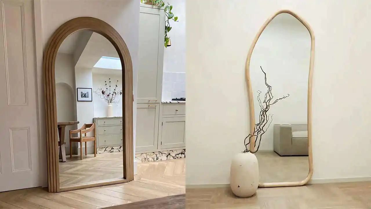 مدل آینه ایستاده برای اتاق خواب و پذیرایی با طرح های پینترستی و جذاب
