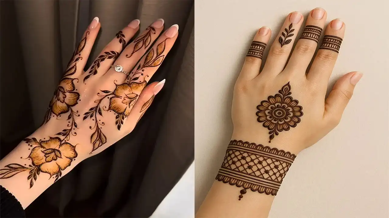 مدل حنا ساده + ایده های زیبا و قشنگ برای طراحی حنا روی دست و پا برای مراسم های خاص